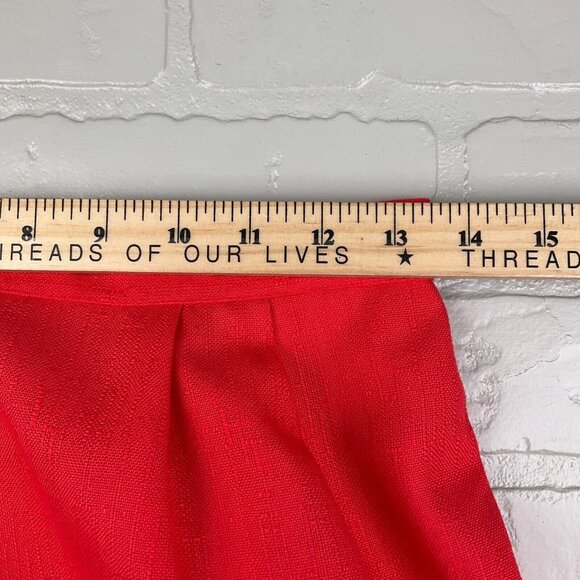 Kasper ASL Skirt Suit Women 8 Red‎ Double Breasted Woven Career Classic VTG - Picture 12 of 15